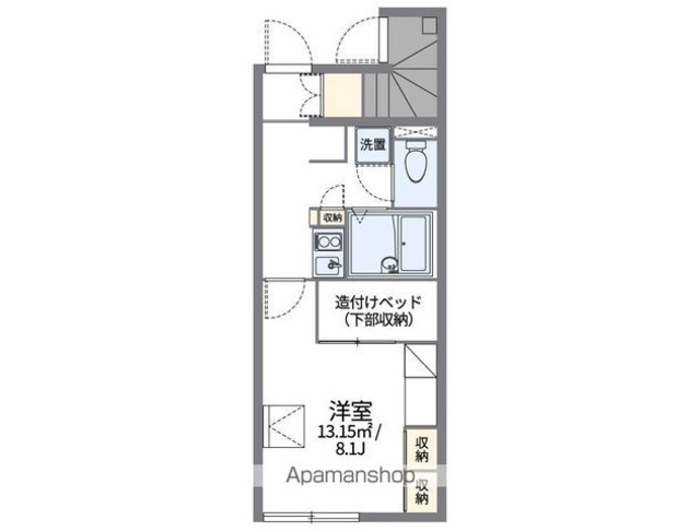 レオパレスイル　ソーレ[1K/23.61m2]の間取図