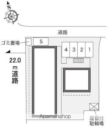 レオパレス天神[1K/19.87m2]の配置図