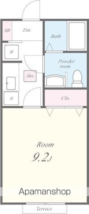 ファシリートプレイス[1K/28.15m2]の間取図