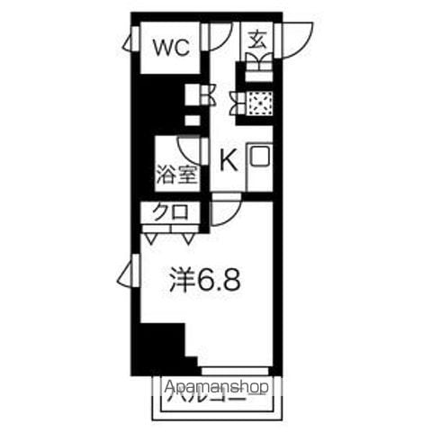 八王子市八日町のマンションの間取り