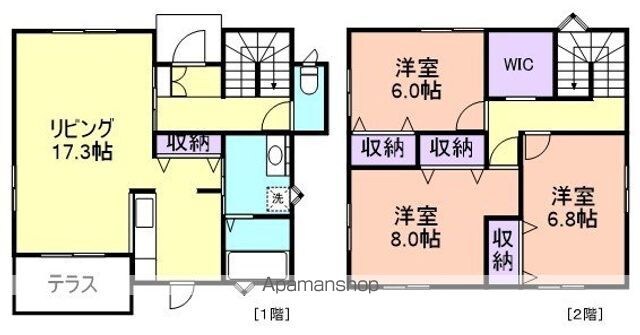和歌山県和歌山市北出島[3LDK/97.7m2]の間取図