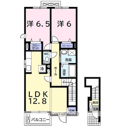 エテルノ　ディッチャ[2LDK/62.45m2]の間取図