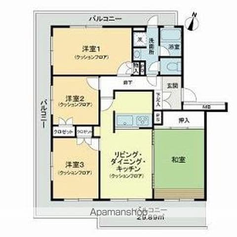 ライオンズマンション下永谷の間取り写真