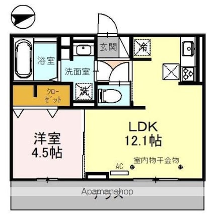 ｄａｎ（ダン）[1LDK/40.04m2]の間取図