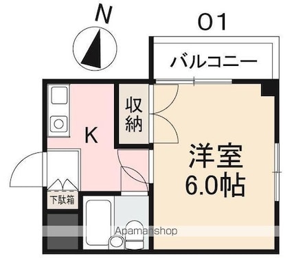 ハイツアニマート[1K/20m2]の間取図