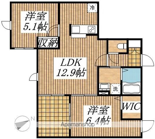 昭島市緑町のマンションの間取り