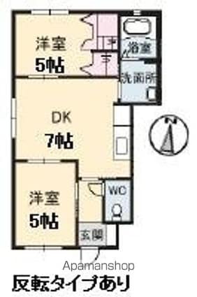 パレド　リヴァージュ[2LDK/46.36m2]の間取図