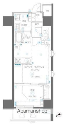 アルファレジデンシア南千住[1LDK/40.14m2]の間取図