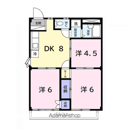ニューパレス[3DK/52.14m2]の間取図