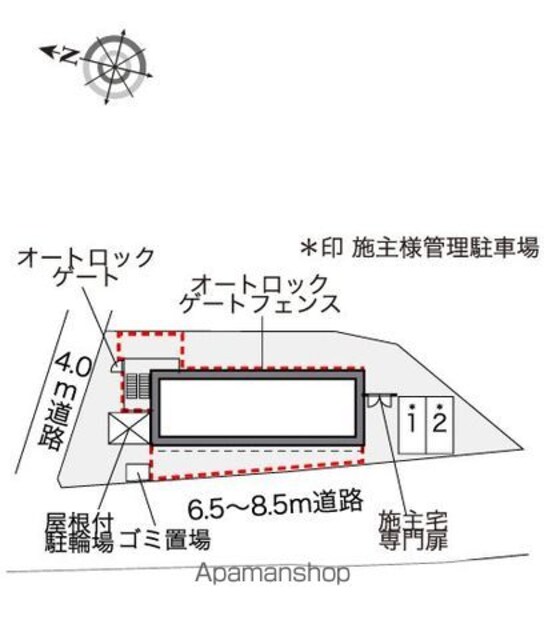 レオパレス玉川ソレイユ[1K/19.87m2]の配置図