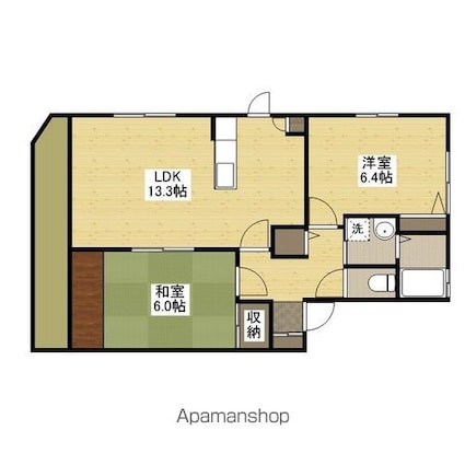 広島県広島市安佐南区緑井３丁目[2LDK/59.81m2]の間取図