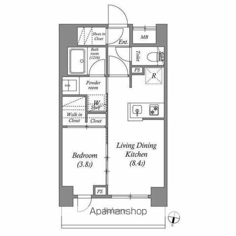 ACP RESIDENCE三ノ輪テラスの間取り写真