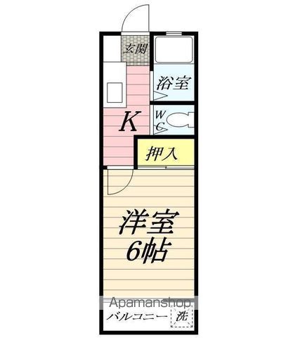 小田急電鉄江ノ島線 六会日大前駅 徒歩4分 2階建 築40年の間取り写真
