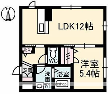 アミーチ[1LDK/42.64m2]の間取図
