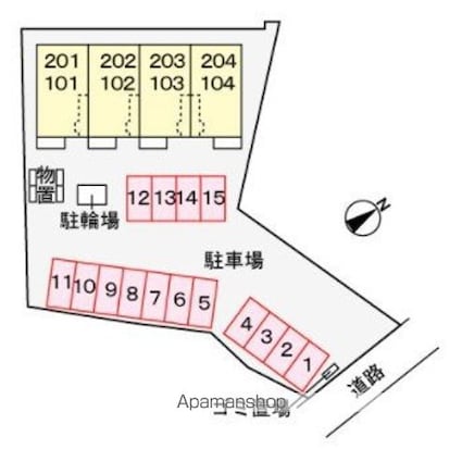 シャイン[2LDK/56.98m2]の配置図
