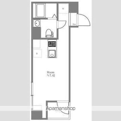クリオ入谷壱番館[1R/20.4m2]の間取図