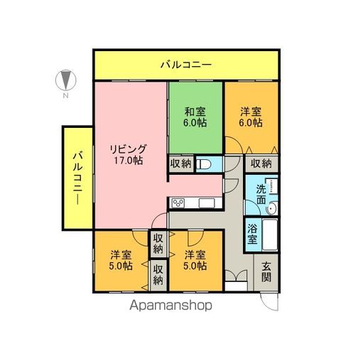 エーワイハイツ寺塚の間取り写真