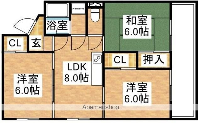 エル三津屋の間取り写真