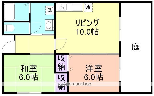 和歌山市中之島のアパートの間取り