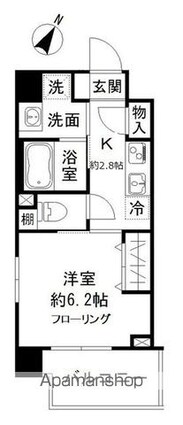 ミッテドルフ[1K/25.38m2]の間取図
