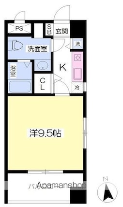 カーザ・ビアンカＤＵＥ[1R/30m2]の間取図