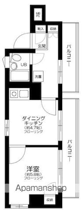 東京都文京区本郷３丁目[1DK/26.72m2]の間取図
