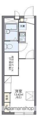 レオパレス緑嶺[1K/22.35m2]の間取図