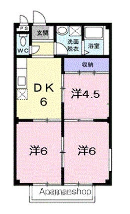 グリーンハイツⅠ[3DK/49.14m2]の間取図