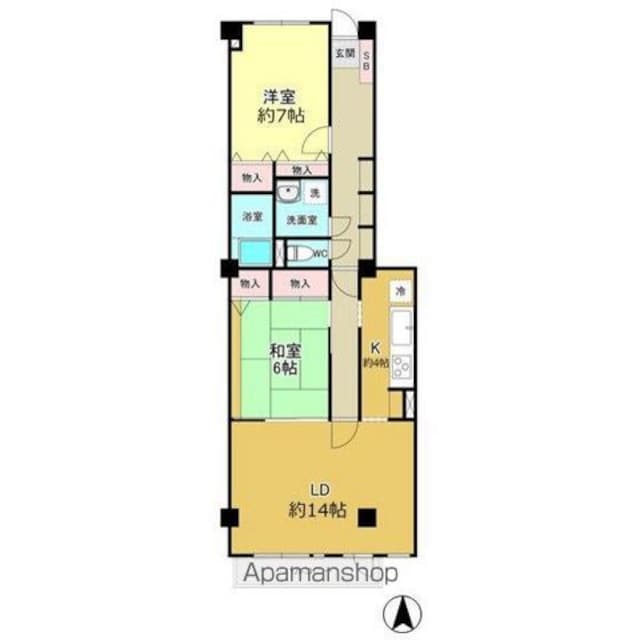東京都新宿区下落合４丁目[2LDK/86.49m2]の間取図