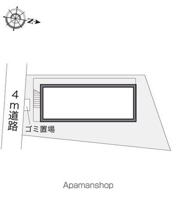 レオパレス境川親水公園[1K/19.87m2]の配置図