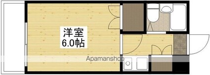 Ｃａｌｍ西川口町[1K/16.66m2]の間取図