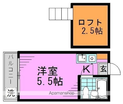 東京都杉並区成田東４丁目[1R/14m2]の間取図