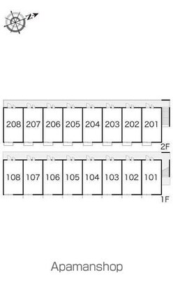 レオパレスＭＩＹＵＫＩ[1K/23.18m2]の配置図
