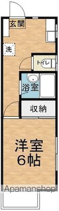 長野県松本市神田１丁目[1K/24.75m2]の間取図