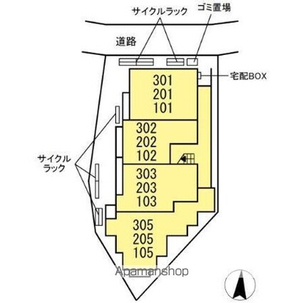 グラナーデ扇Ⅲ[1LDK/40.19m2]の配置図