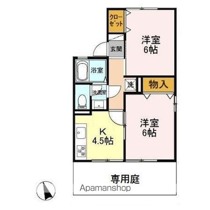 セジュール・オータム　ＡＢ[2K/40.15m2]の間取図