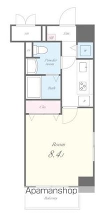 レインボーヒルズ[1K/28.27m2]の間取図