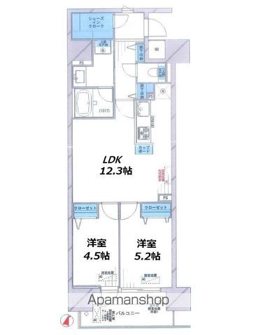 エクセルシオール錦糸町の間取り写真