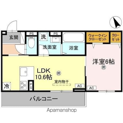エレガンス　ビュー[1LDK/41.71m2]の間取図