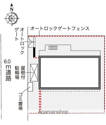 レオパレス北綾瀬[1K/19.87m2]の配置図