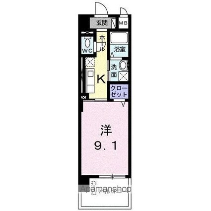 モア　ドリーム[1K/30.96m2]の間取図