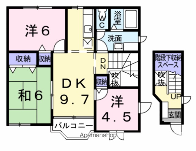 ｊｏｌｉ　ｃｏｕｒ　Ｂ[3LDK/65.98m2]の間取図