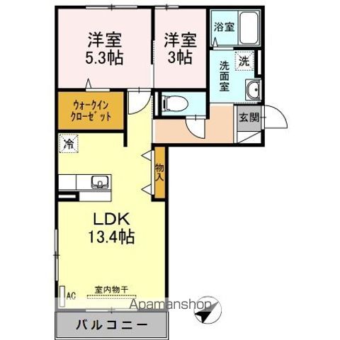 DーROOM地行の間取り写真
