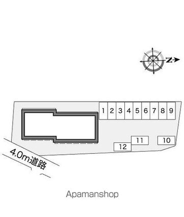レオパレスエスペランサⅡ[1K/28.02m2]の配置図