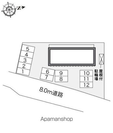 レオパレスマイウス[1K/23.72m2]の配置図
