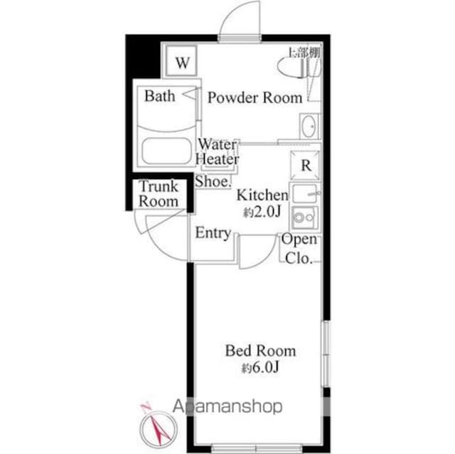 ＣＡＳＡ　ＧＲＡＺＩＥ　練馬富士見台[1K/21.32m2]の間取図
