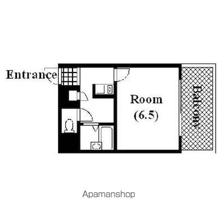 東京都中央区日本橋人形町３丁目[1K/18.63m2]の間取図
