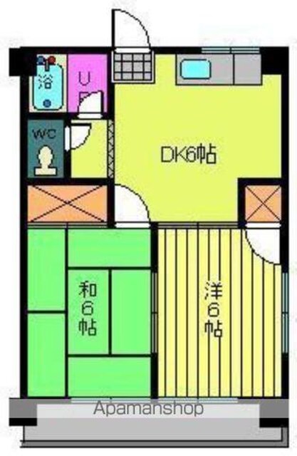 ひかりハイム[2DK/36.45m2]の間取図