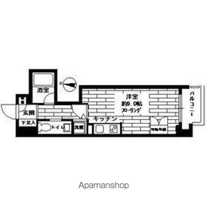プライムアーバン三軒茶屋[1R/25.4m2]の間取図