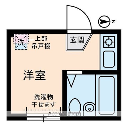 ライフピア松ノ木Ａ棟[1R/9.34m2]の間取図